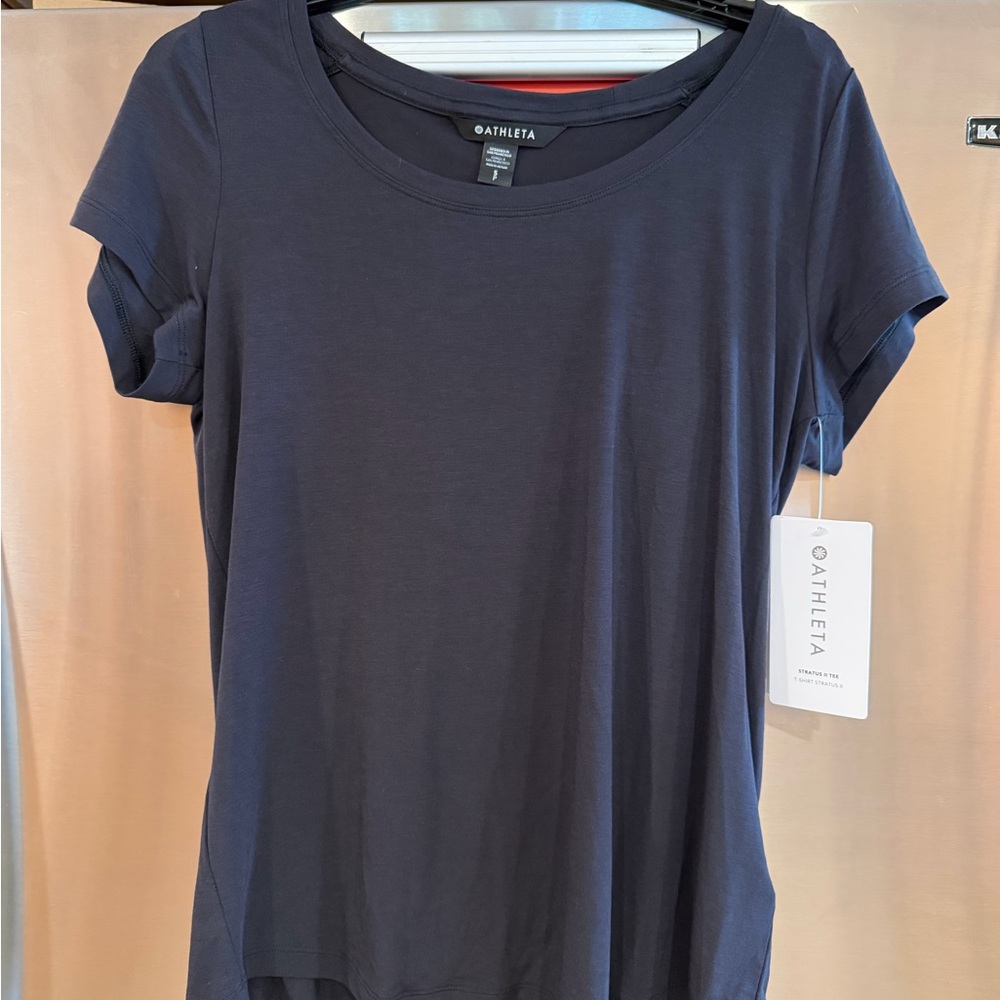 Athleta Women's black Stratus ll Short-Sleeve Top